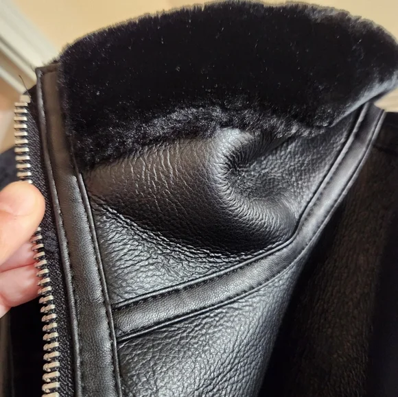 Rebecca Minkoff Vegan Shearling Car Coat Small - Picture 15 of 16